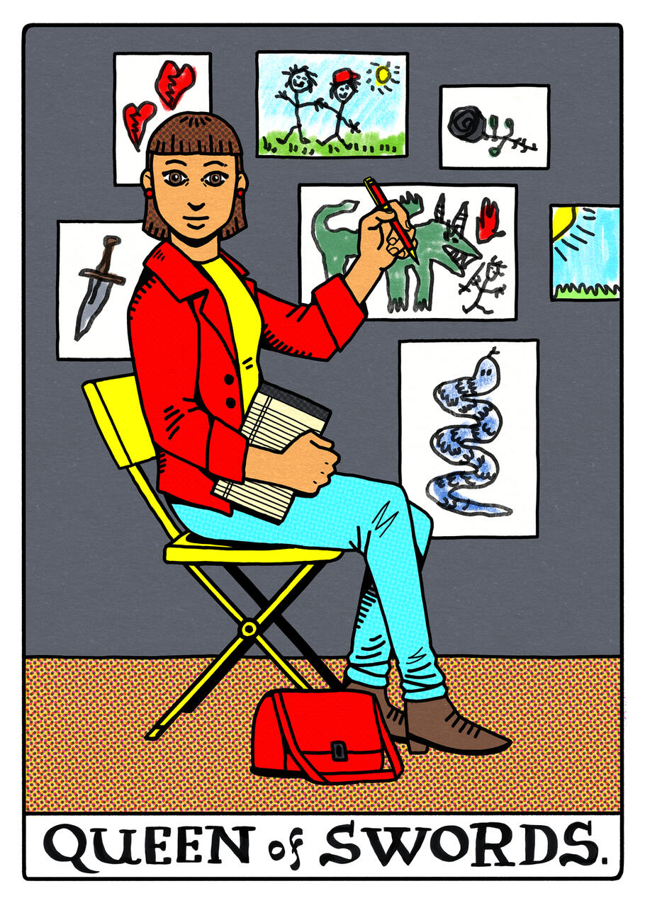 Dr. Carol (Card illustration for Grady Hendrix)